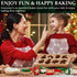 Christmas Cookie Cutters Set - 16 Pieces Stainless Steel Baking Cutters with Comfort Grip for Holiday Shapes