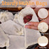 40 Pcs Empty Spice Bags for Cooking Soup, Reusable Tea Bags for Loose Tea, 4x6 Inch Natural Muslin Drawstring