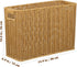 Healeved Woven Seagrass Magazine Basket, Floor Magazine Holder for Books, Newspapers, Tablets