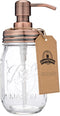 Jarmazing Products Mason Jar Soap Dispenser, Copper with 16 Ounce Ball Mason Jar, Rust Proof Stainless Steel