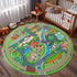 47" Car Rug Play Mat for Kids Toy Cars, Road Traffic Playmat for Kid Bedroom, Non-Slip Machine Washable Town City Race
