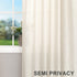 96 Inches 2 Set 8 42x96 Back Tab Cream Linen Curtains Long Panels for Living Room Patio Sliding Door Pocket Ivory Sheer