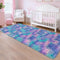 Purple Rainbow Rug for Girls Bedroom Bedside Runner 3x10 Ft, Soft Fluffy
