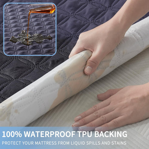 BEDLORE Waterproof Mattress Protector, Full Size Noiseless Pad, Soft Breathable Cover, Deep Pocket 6"-15", Washable
