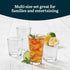 Libbey Flare Tumbler and Rocks Glasses Set, Stylish Lead-Free Drinking Glasses Set of 16 for Kitchen and Parties
