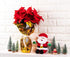 Juvale 4 Pack Artificial Poinsettias Christmas Flowers - Lifelike Red for Holiday Decor and Floral Arrangements