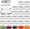 Tebery 24 Pack Home Glass Mason Jars with Silver Metal Lids and