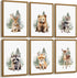 Joocrise Woodland Animal Nursery Wall Art Decor Set of 6 Baby Boys Room