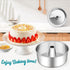 E-far 10-Inch Angel Food Cake Pan - Stainless Steel Tube Pan for Baking Pound Chiffon Cake, Dishwasher Safe