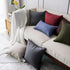 Jeanerlor 26"x26" Decorative Cotton Linen Couch Throw Pillow Case, Dark Grey Euro Sham for Wedding Gift