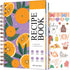 PLANBERRY Recipe Book – Blank Hardcover Cookbook to Write In Your Own Recipes - 60 Recipes, 6.3”x8.4” (Orange Fresh)