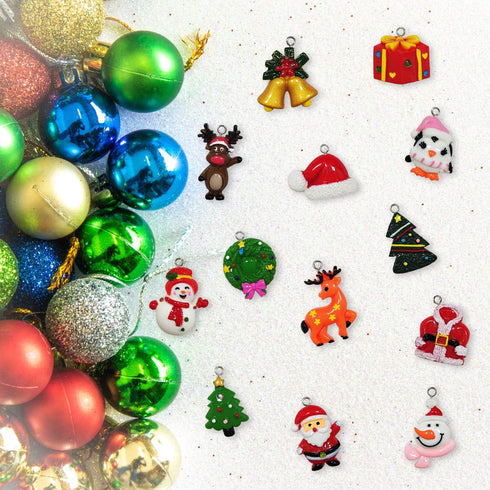 30pcs Mini Christmas Ornaments for Mini Tree Decorations, Small Resin Miniatures for Craft Christmas Decor