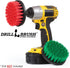 Drill Brush Combo Kit - Medium and Stiff 4-inch Round Spin Brush for Indoor/Outdoor Cleaning Supplies