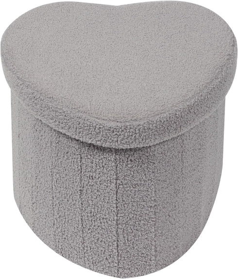 B FSOBEIIALEO Storage Ottoman Cube, Heart Shaped Ottomans with Storage Foot Stool