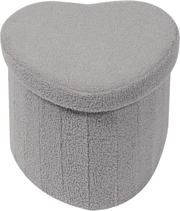 B FSOBEIIALEO Storage Ottoman Cube, Heart Shaped Ottomans with Storage Foot Stool