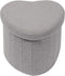 B FSOBEIIALEO Storage Ottoman Cube, Heart Shaped Ottomans with Storage Foot Stool