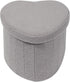 B FSOBEIIALEO Storage Ottoman Cube, Heart Shaped Ottomans with Storage Foot Stool