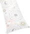 Sweet Jojo Designs Blush Pink, Gold, Grey and White Star and Moon Body Pillow Case Cover (Pillow Not Included)