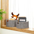 Vagusicc Set of 3 Wicker Storage Baskets - Hand-woven Round Large Baskets for Organizing, Grey Storage Decor