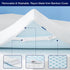 subrtex 3 Inch Mattress Topper Cover (Only Cover), Bamboo Removable Mattress Encasement with Zippers, Twin XL
