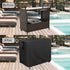 44 Inch 44''L 19''W 36''H(Black) Kingling Outdoor Table Cover for Wicker Bar Cart, Waterproof Patio Bar Table Cover