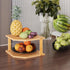 Shelf,2 Countertop,Pantry VERTORGAN Bamboo Corner Tier Plate Organizer for Cabinet and Dish and Spice Rack for Kitchen