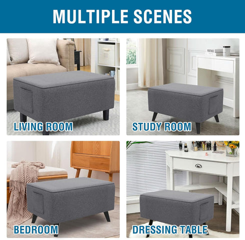 33"-34" H.VERSAILTEX Ottoman Cover Slipcover Rectangle Fit Length Footrest Sofa Slipcovers Stool Cover Footstool