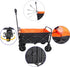 HJRTFLXC Folding cart That Does not Need to be Assembled Station Wagon, Grocery cart (Orange+Black Mini)