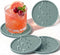 Coasters for Drinks(4 Pack, Light Blue) Cute Aesthetic Pet Paw Design Silicone