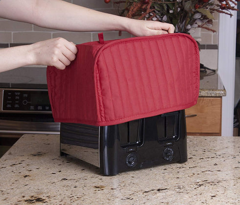 Toaster Appliance Cover, Polyester Bread Toaster Cover, Dust and Fingerprint Protection for Four Slices