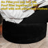 20x20x12 Inches Asuprui Unstuffed Pouf Ottoman Round Poof Ottoman No Filler Soft Faux Fur Foot Stool Fuzzy Chair Floor