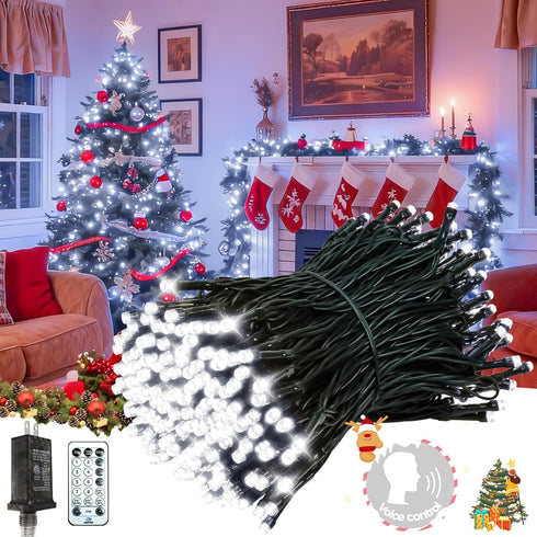 2026 New Voice Control 88ft 240LED Smart Christmas String Lights Outdoor/Indoor |