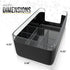 12 12 Esatto Professional Bar Products Premium Bar Caddy (Black), Used to Easily Organize Bar Items and Workspace