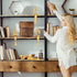 Set 4-Decorate CYYKDA Bookshelf Decor Gold Thinker Statue Figurines of Your Home, Office, or Shelf with Abstract Art