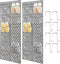Clear Crystal 2 Pack 12 Pockets Large Hanging Shoe Organizer Over The Door Rack for Closet Door Storage, 8 Hooks, White