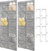 Clear Crystal 2 Pack 12 Pockets Large Hanging Shoe Organizer Over The Door Rack for Closet Door Storage, 8 Hooks, White