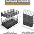 6.5" x10.75 x8.5 1 2-Tier SpaceAid Pull Out Spice Rack Organizer for Cabinet, Heavy Duty Slide Out Seasoning Kitchen