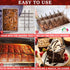 Non Stick Brownie Pan with Dividers, 18 Pre-slice Carbon Steel Bakeware Tray for Baking Cake, Muffin