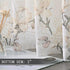 Tollpiz Floral Short White Sheer Tier Curtains, Set of 2 Panels, 30 x 24 inches, Flower Print Vine Embroidery for
