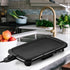 OVENTE Electric Griddle with 16 x 10 Inch Non-Stick Cooking Surface, Adjustable Thermostat for Indoor Grill - Black