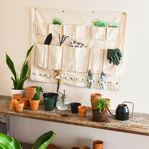 Household Essentials Short Canvas Craft and Garden Wall Organizer by Household Essentials