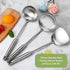 Patelai 3 Pcs Wok Utensils Set: 15in Spatula, Ladle, 304 Stainless Steel, All Metal for Cooking