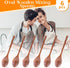 8 Inch Wooden Spoon Set, 6PCS Long Handle Mixing Spoons for Cooking, Stirring Sauce, and Soup