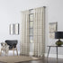 Clean Window Twill Stripe Anti-Dust Sheer Curtain Panel, 52" x 84", Allergy/Pet Friendly, Gray