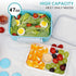 shopwithgreen 3 Pack Salad Food Storage Container, 47-oz Bento Box with 3-Compartment for Sandwich, Fruit, Lunch,