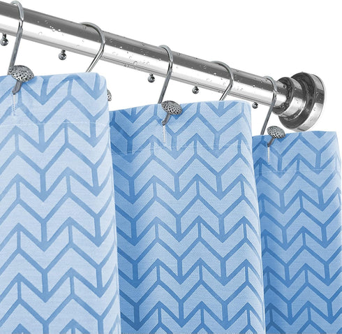 Ausemku Shower Curtain Rod Tension - 26-76 Inch Non-Slip Spring Tension Curtain Rod for Bathroom Kitchen (Silver)