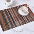 Batmerry Vintage Turkish Floral Placemats Set of 4, Woven Burlap Modern Placemats for Dining Table, Kitchen, Round
