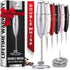 Zulay Kitchen Powerful Double Whisk Milk Frother Handheld - Foam Maker with Stand for Coffee, Latte, Matcha