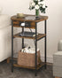 3 ET05201B Hzuaneri End Table with Charging Station, Tier Storage Bed Side Table with USB Port & Outlet, Nightstand