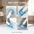 KIRIKIT 48 (1 Wand+48 Disposable Toilet Brush with Refill Heads and Holder Includes Storage Caddy&Toilet Bowl Wand